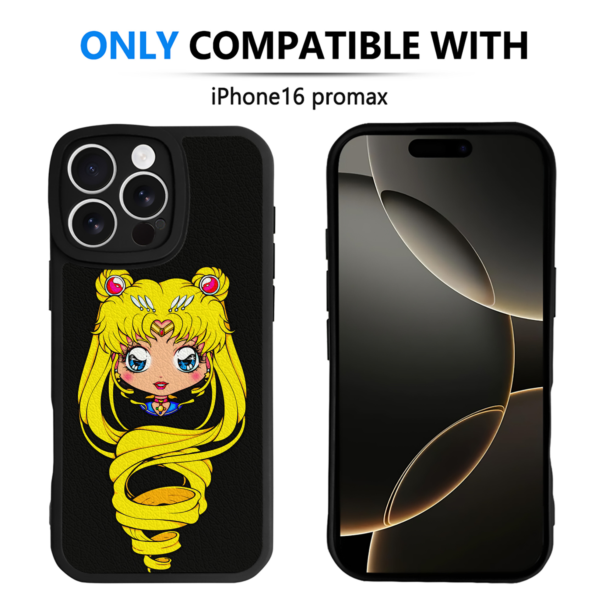 （画像用） 美少女戦士セーラームーン 月野 うさぎ つきの うさぎ Sailor Moon Tsukino Usagi 【iPhone 16シリーズ対応】シリコンスマホケース（レザー調） 材質：シリコン